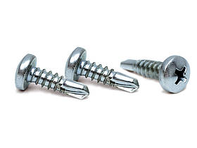 Саморіз по металу з напівкруглою головкою зі свердлом DIN 7504 N 3,5х9,5 (500шт)