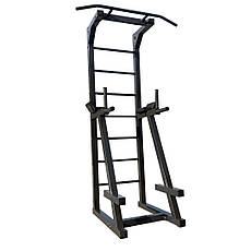 Турнік + прес + бруси шведська стінка 60х60 мм KZ-809 Чорний Спортивні стінки і турніки для будинку розбірна, фото 2