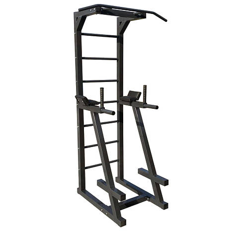 Турнік + прес + бруси шведська стінка 60х60 мм KZ-809 Чорний Спортивні стінки і турніки для будинку розбірна, фото 1