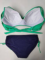 ОПТ Купальник для повних жінок Sisianna 53926 зелений на укр 52 54 56 58 розмір, фото 3