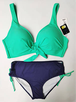 ОПТ Купальник для повних жінок Sisianna 53926 зелений на укр 52 54 56 58 розмір, фото 2