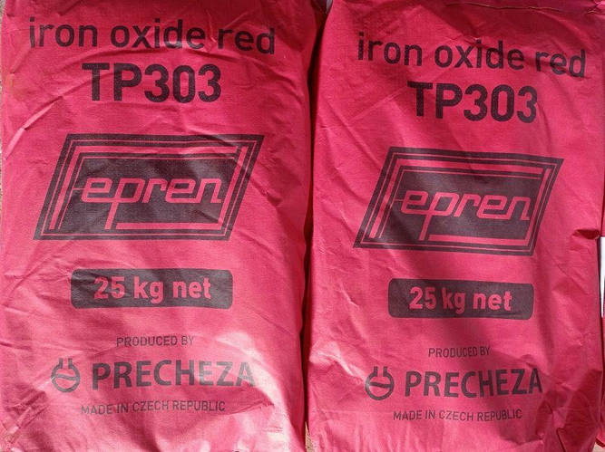 Железоокисный пигмент (Чехия) Красный 25 кг / краситель для бетона ...