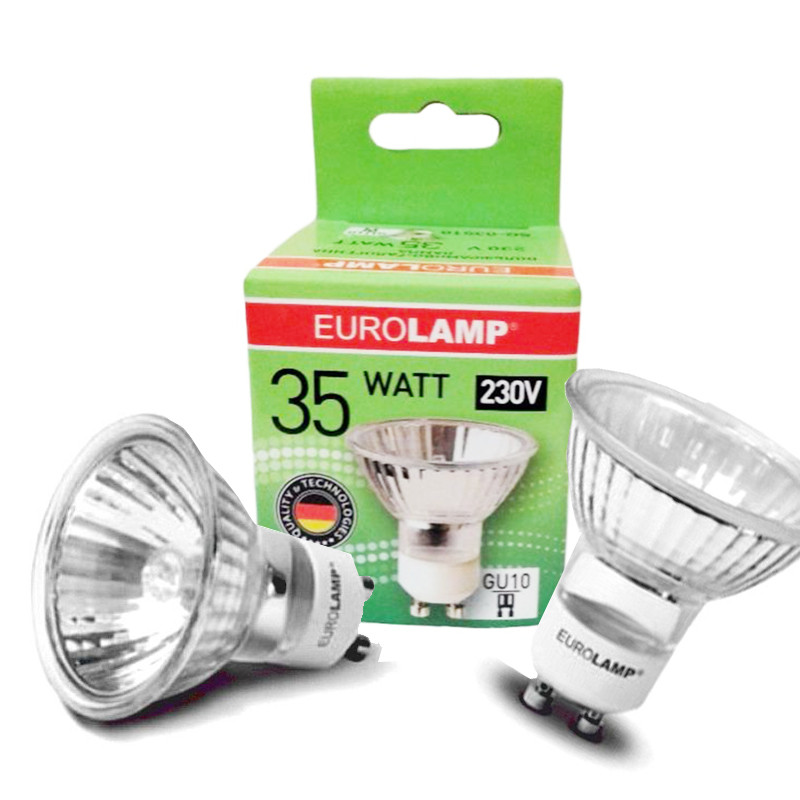 Лампа галогенна з відбивачем 220v 35w EUROLAMP SG-03510 MR16 GU10