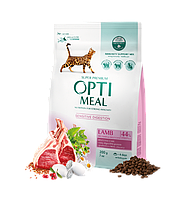 Сухой корм Optimeal Adult Cat Lamb Sensitive для взрослых кошек с чувствительным пищеварением 200 г (ягненок)