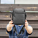 Чоловіча спортивна барсетка Nike Mini через плече сумка месенджер Найк чорна для повсякденного носіння, фото 2