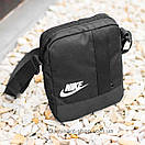 Чоловіча спортивна барсетка Nike Mini через плече сумка месенджер Найк чорна для повсякденного носіння, фото 9