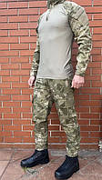 Тактична військова форма (тактична сорочка Убакс UBACS + Військові тактичні штани) комуфляж олівія