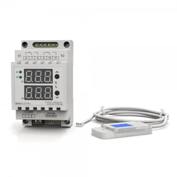 Регулятор вологості та температури Deus Electro PTB-10Д (220 В, 10 А х 2 шт.)