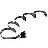 Перехідник живлення SATA (сата) 15 pin -> 5 шт SATA (сата) 15 кабель, фото 3