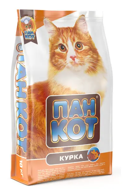 Сухий корм Пан Кіт із куркою 10 кг для котів