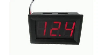 Вольтметр в авто LED 4.5-30 В цифровий електронний екран 1.5 см 0.56"