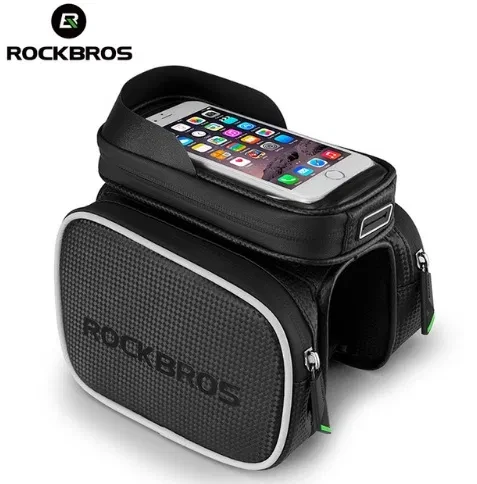 Велосумка на раму з боками RockBros Satellite 6.2" +КОЗИРІК велосумка, фото 1