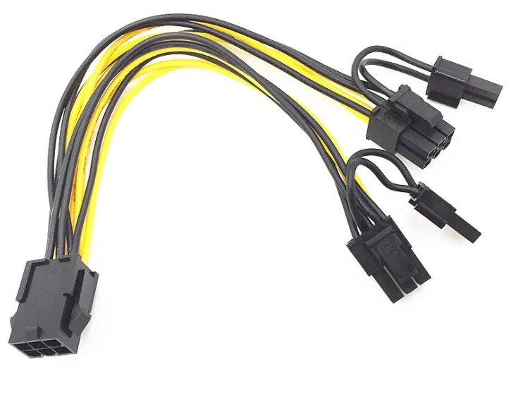 Перехідник 6pin ->2x8pin (6+2) PCI-E GPU перехідник відеокарти на 8пін
