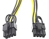 Перехідник 6pin ->2x8pin (6+2) PCI-E GPU перехідник відеокарти на 8пін, фото 4