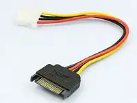 Переходник питания SATA 15pin -> MOLEX IDE 4pin кабель удлинитель