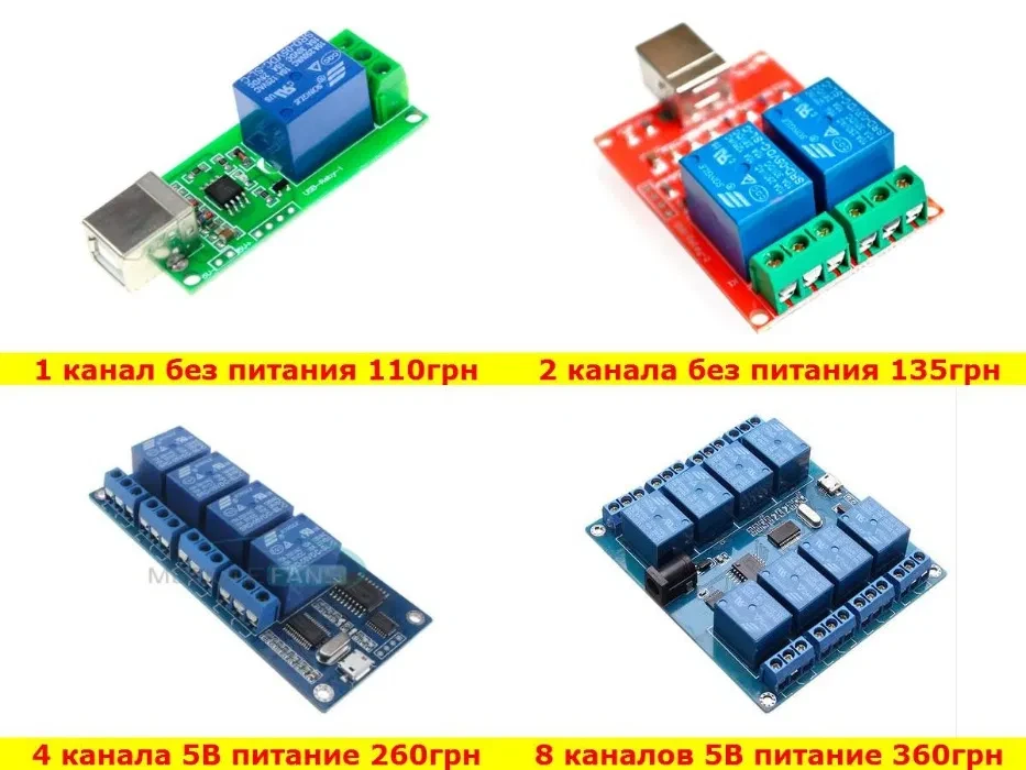 USB-реле 2 4 8 каналів керування живленням POWER різе для ферм RESET, фото 1