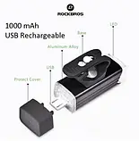Велосипедна фара ROCKBROS HY-LD306 USB XPE 180люмен 1000 мА·год велофара, фото 6