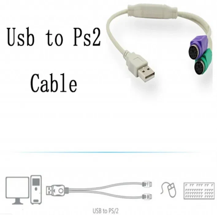 Перехідник USB на PS/2 для миші та клавіатури Адаптер PS2, ціна 218 грн ...