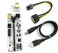 2022 г. Райзер универсальный VER010X 6 Pin/Molex/Sata 60 см USB PCI-E