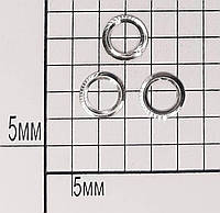 Кольцо металллическое под блочку Ø 5,7мм (500шт) никель