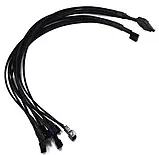 Перехідник керований 43 см SATA/MOLEX на 5 кулер 4 pin hub кулер fan, фото 3