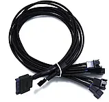 Перехідник керований 43 см SATA/MOLEX на 5 кулер 4 pin hub кулер fan, фото 5
