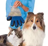 Рукавичка для вичісування шерсті True Touch тварини кіт собака, фото 3