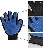 Рукавичка для вичісування шерсті True Touch тварини кіт собака, фото 7