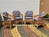 Набір плетених меблів з лози. Арт: 1453, фото 4