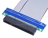 Райзер Riser Card PCI-E 4X to 4X, шлейф 19 см 4-4 подовжувач прямий, фото 3