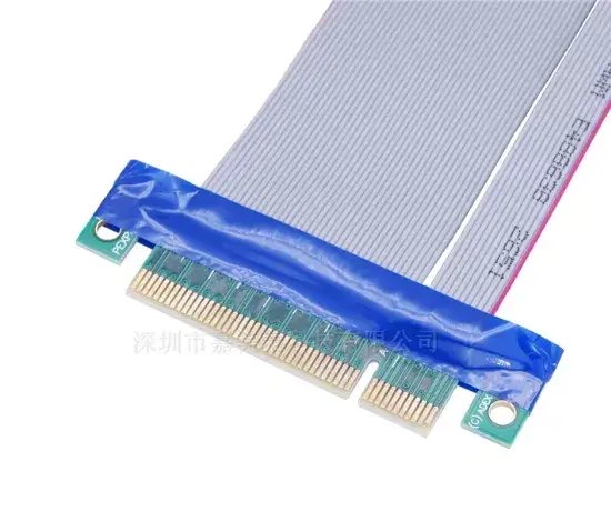 Купити Райзер Riser Card PCI-E 4X to 4X, шлейф 19 см 4-4 подовжувач ...