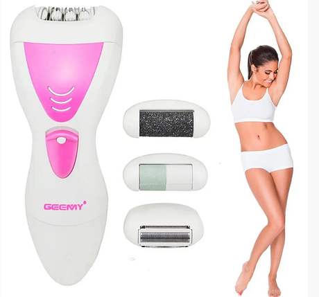 Жіночий епілятор Geemy GM 7006 4в1 / Електроепілятор для тіла, фото 1