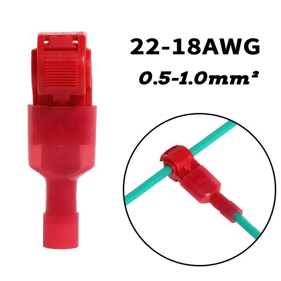 Быстроразъемный Т-образный соединитель ответвитель проводов MT-1, 0,5-1,0 мм2 10 А (10 штук) - фото 7 - id-p1372233949