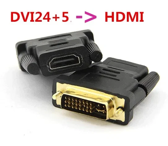 Перехідник з DVI-I (24+5) тато -> HDMI мама 1080p адаптер конвертер