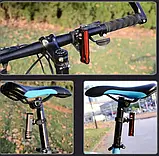 Велогабарит 5 LED USB з лазером + лазерна указка стоп/моргалка/ліхтар, фото 4