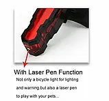 Велогабарит 5 LED USB з лазером + лазерна указка стоп/моргалка/ліхтар, фото 8