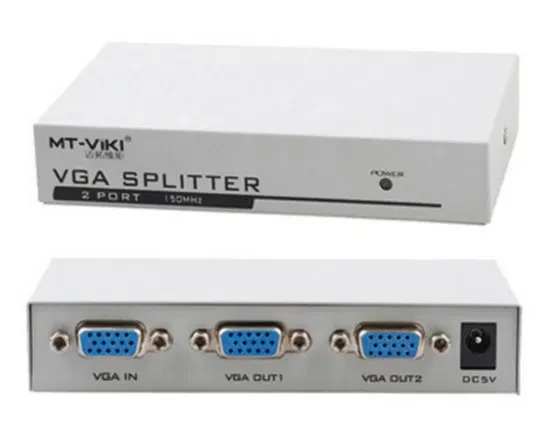 Cпліттер VGA на 2x VGA, MT-1502 розгалужувач з БЖ 150 MHZ повторювач