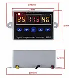 Терморегулятор W88 12/220В термостат -19 до +99 10 A (W1411) у корпусі, фото 3