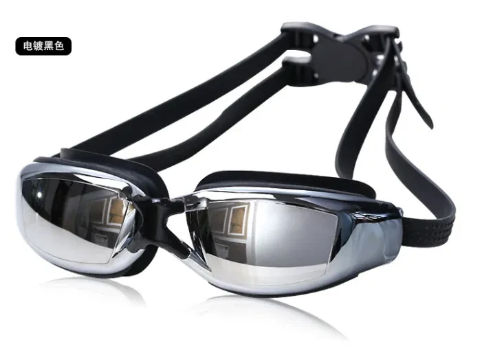 Окуляри плавальні для басейну чорні/блакитні антизапот чоловічі/жіночі, фото 1