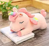 М'яка іграшка Єдиноріг сплячий із райдужними крилами 28/40/52/65 см, фото 6