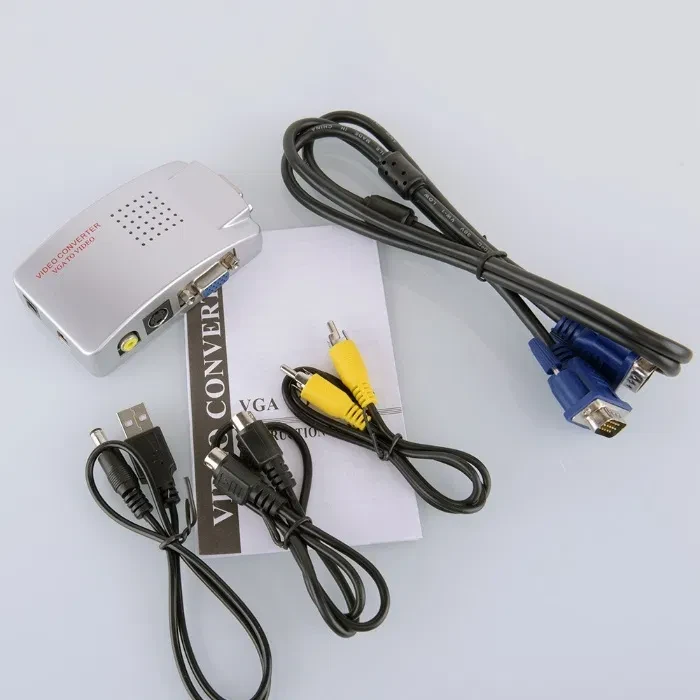 Конвертер відео VGA-> RCA/S-Video (тюльпани) ноутбук ->візавізор VGA2AV