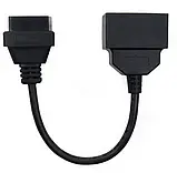Перехідник для сканера Toyota Тойота 22 Pin -> OBD 2 ELM327 адаптер, фото 5