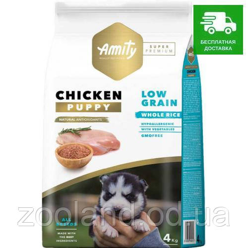Amity Super Premium Puppy Chicken, 14 кг