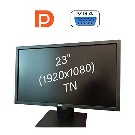 Монітор Б клас Dell E2318H/23" (1920x1080) TN/1x DP, 1x VGA, фото 2