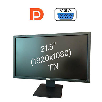 Монітор Dell E2216H/21.5" (1920x1080) TN/1x DP, 1x VGA, фото 2