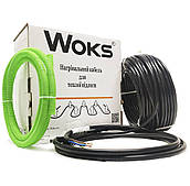 Двохжильний нагрівальний кабель Woks 20T / 5.5 м / 109 Вт / 0.6 - 0.7 м² / d=6.9 мм (Вокс, Одескабель)