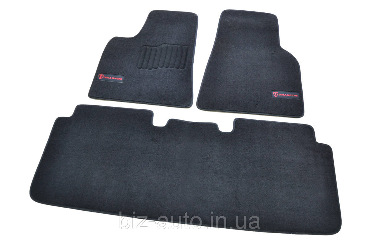 Ворсові килимки Tesla Model S (2012-) /Чорні Premium AVTM BLCLX2203
