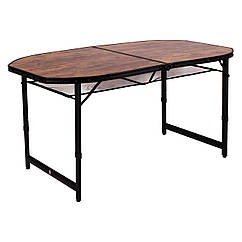 Складний стіл на 10 людей, 3 висоти ніжок Bo-Camp Woodbine Oval Нідерланди