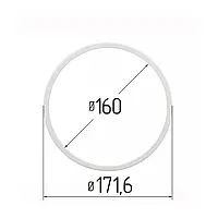Протекторное термокольцо для натяжных потолков - диаметр 160 мм (наружный 171,6мм)