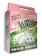 Kotix Tofu Соевый наполнитель для кошачьего туалета, с ароматом персика 6 л